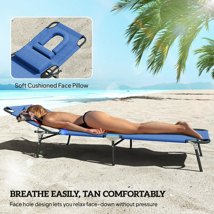 Reading Hole Sun Lounger - Blue