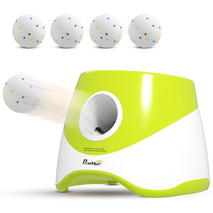 Automatic Dog Ball Launcher with 5 ETPU Balls 2.3", 3 Distance Setting