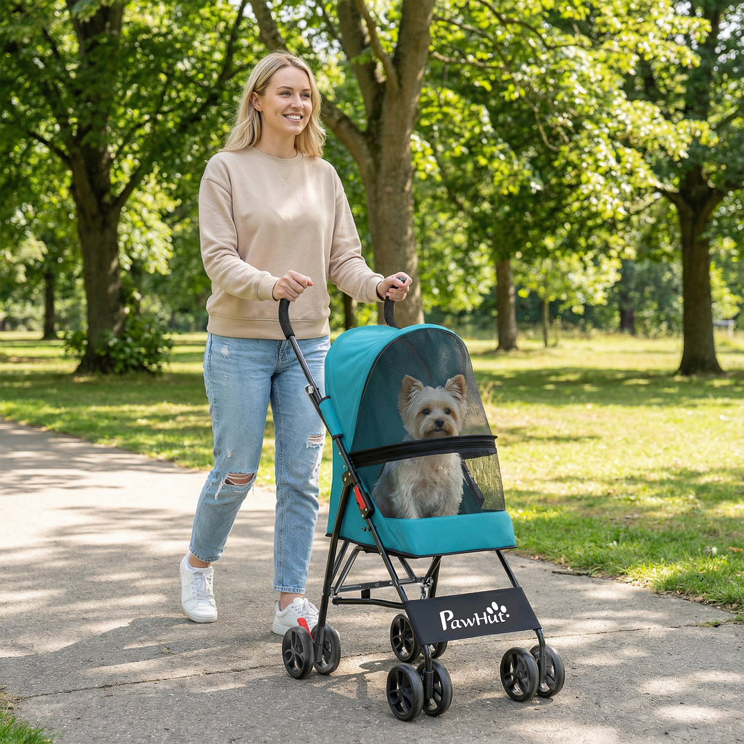 Dog Stroller, Foldable Cat Dog Pram for Miniature Breeds, Pet Stroller