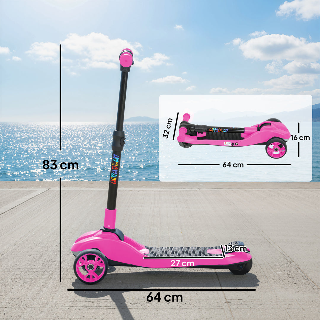 Three-Wheel Foldable Electric Scooter for Kids Aged 6-10 Years