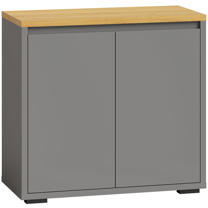 Kitchen Sideboard, Storage Cabinet with Double Doors and Adjustable Shelf for Living Room, Entryway - Grey