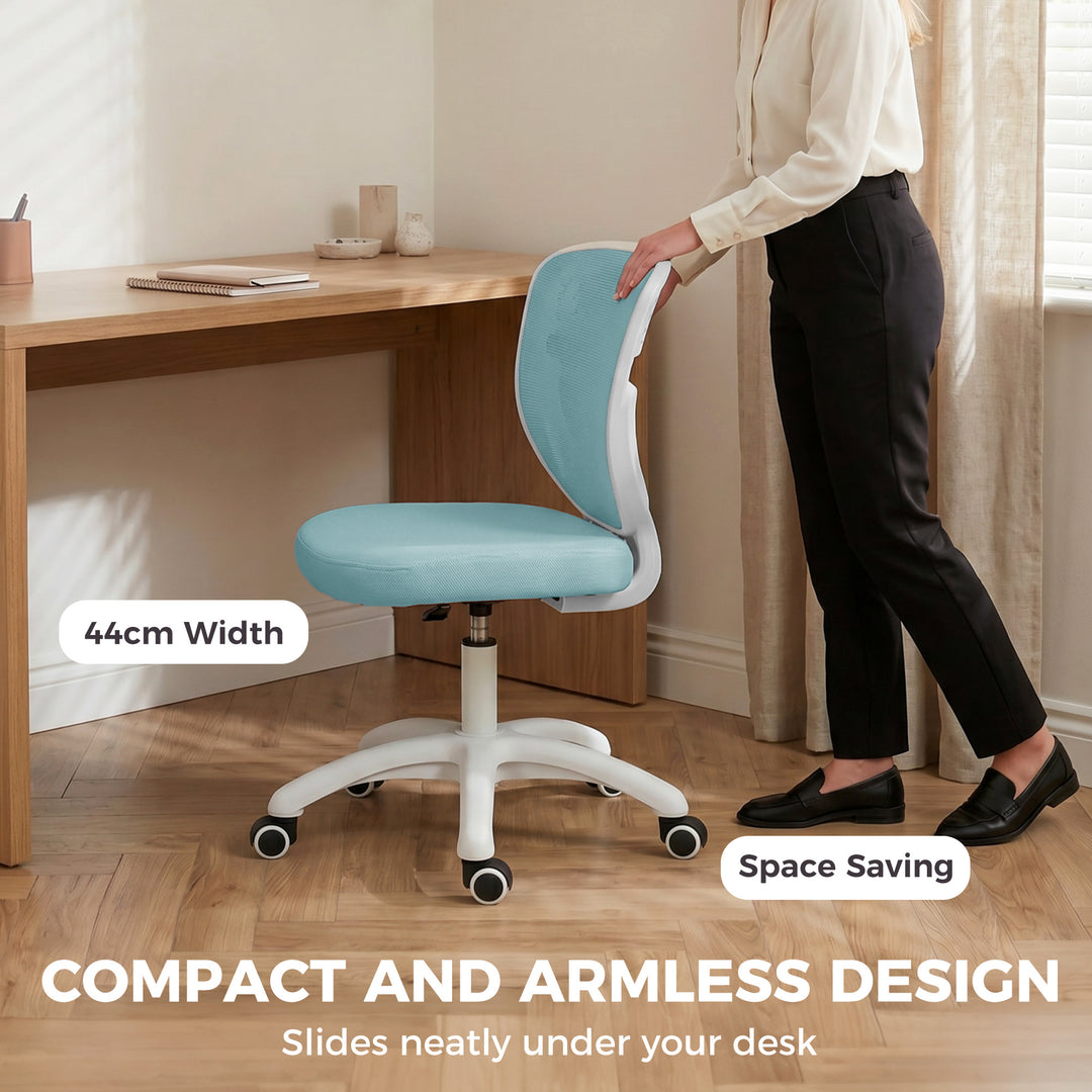 Office Chair, Armless Computer Desk Chair with Breathable Mesh, Adjust