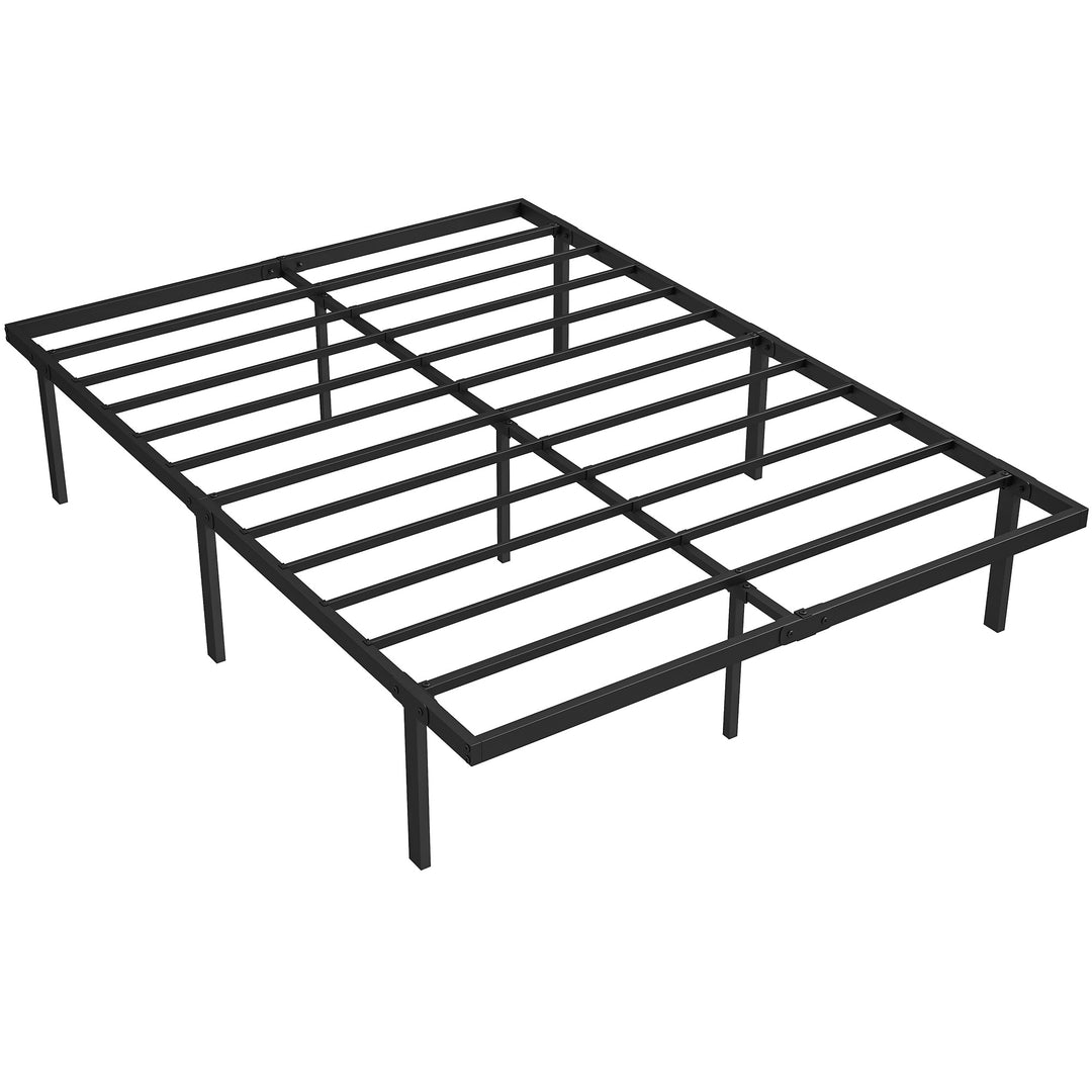 4ft6 Double Bed Frame with Underbed Storage, Metal Platform Bed Frame 