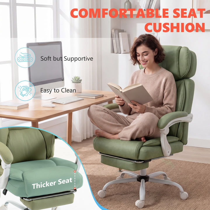 High Back Vibration Massage Office Chair Heated Reclining Computer Cha