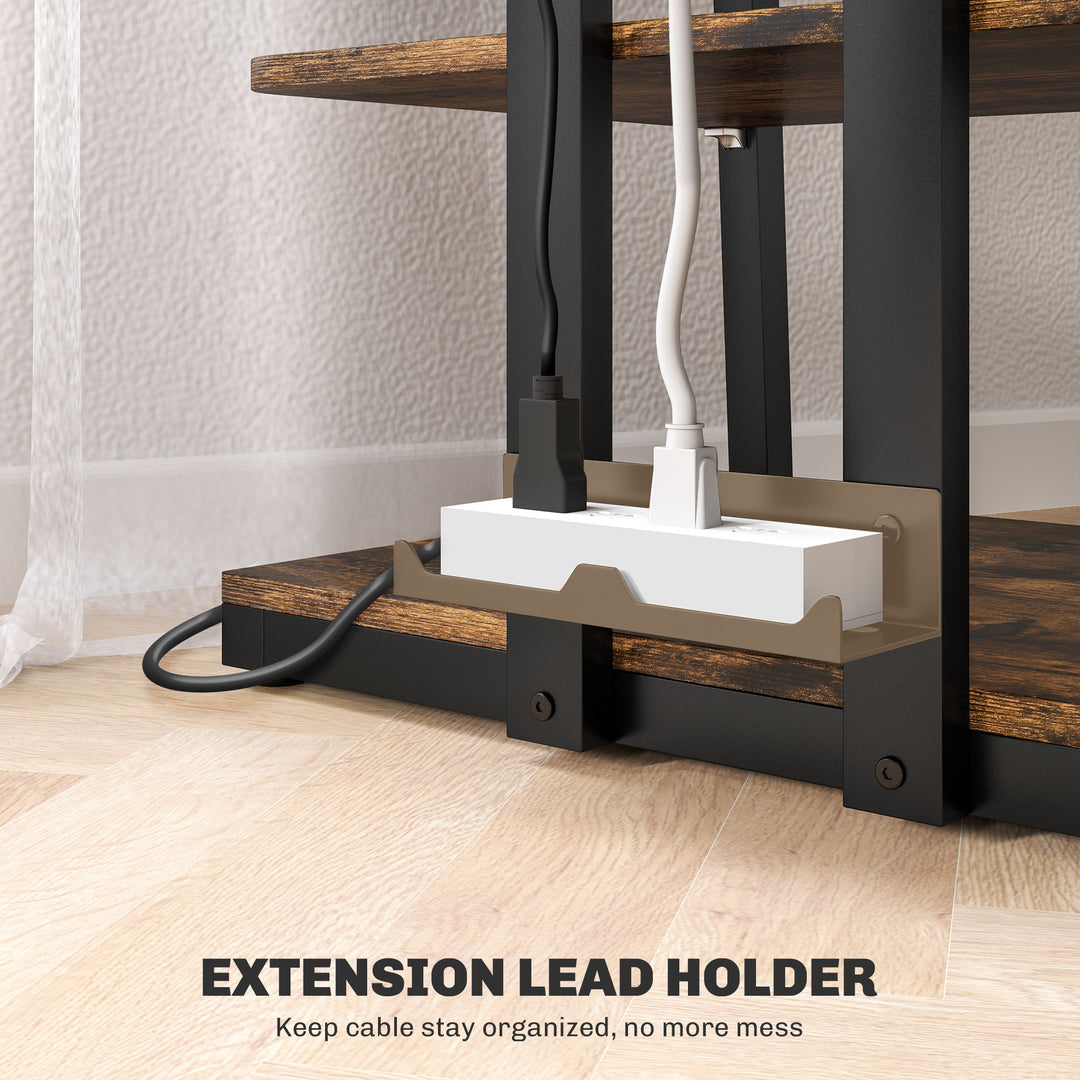 HiFi Stand, with Four Storage Shelves - Rustic Brown