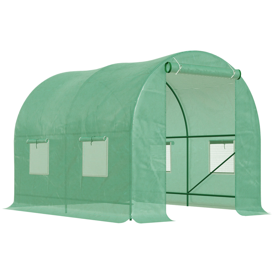 MCL 245 x 200cm Polytunnel Greenhouse - Green