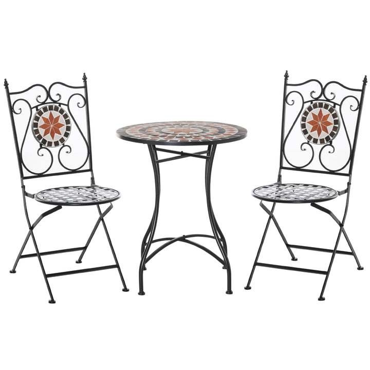 MCL Three-Piece Mosaic Bistro Table Set - Multicoloured