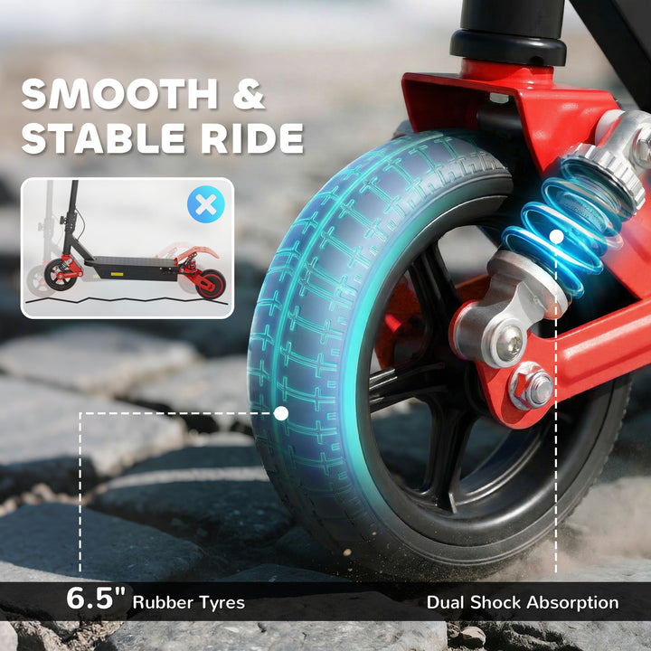 Foldable Kids Electric Scooter with LCD Display, Dual Shock Absorption