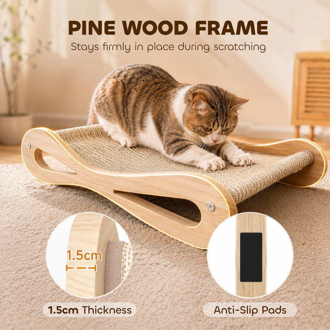 2 in 1 Sisal Cat Scratcher Bed Cat Scratching Board and Lounger 60 x 3