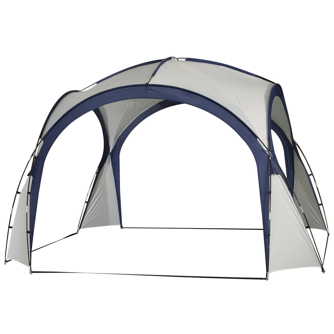 MCL Gazebo Party Tent, 3.5x3.5m-Cream/Blue