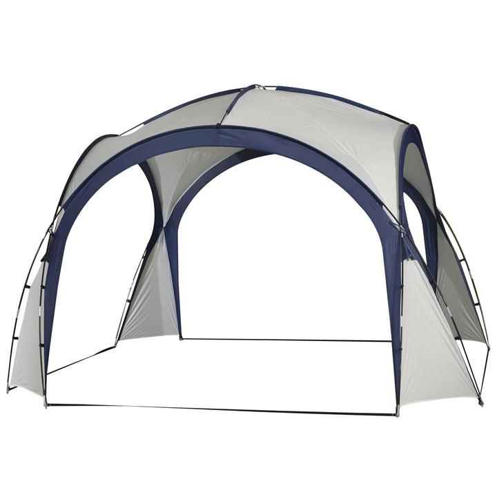 MCL Gazebo Party Tent, 3.5x3.5m-Cream/Blue