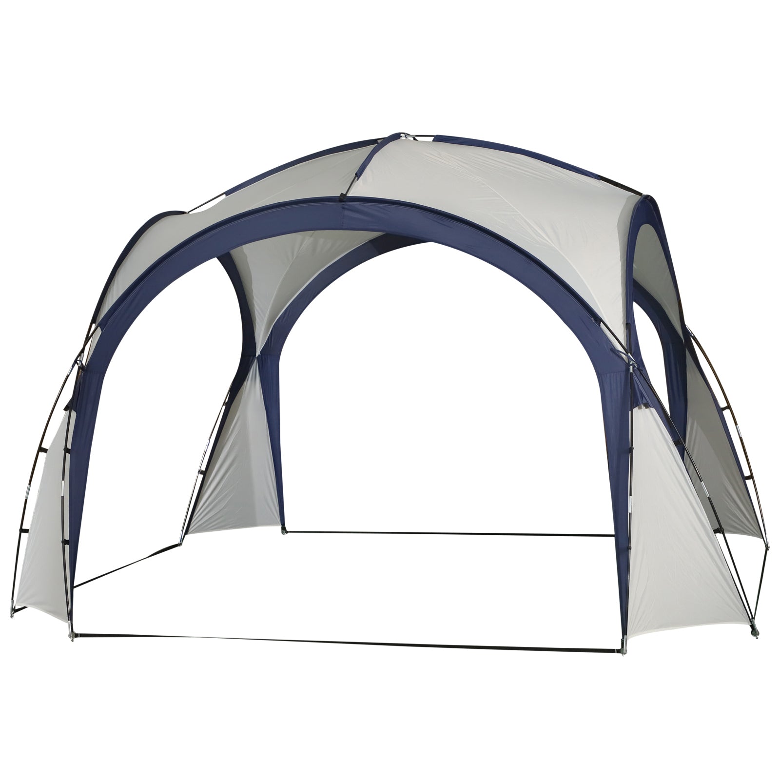 Gazebo Party Tent, 3.5x3.5m-Cream/Blue