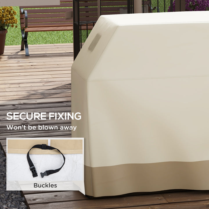 Outsunny Grill Cover, 71W x 188L cm, PU Coated, Waterproof, Protective Outdoor Cover, Beige