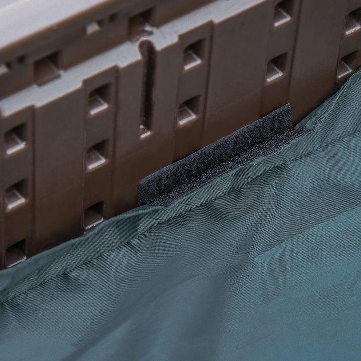 MCL Sand Pit Children's Plastic Sandpit w/ Water-Resistant Oxford Cover Bottom Fabric Liner kid Playset for 3-12 years old, Garden, Outdoor - (Brown)