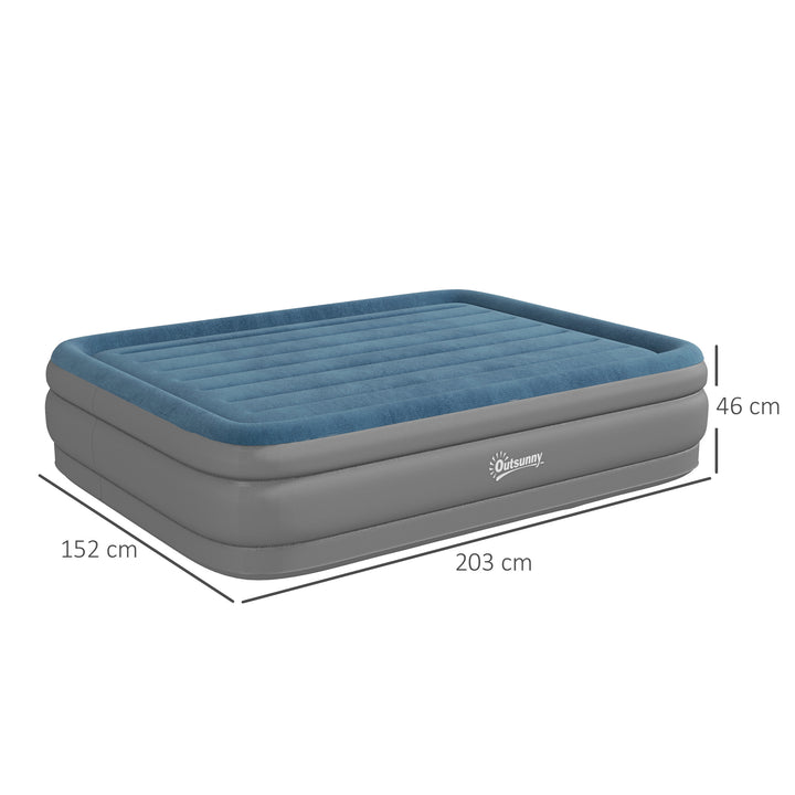 King-Size Inflatable Mattress, with Built-In Electric Pump and Bag