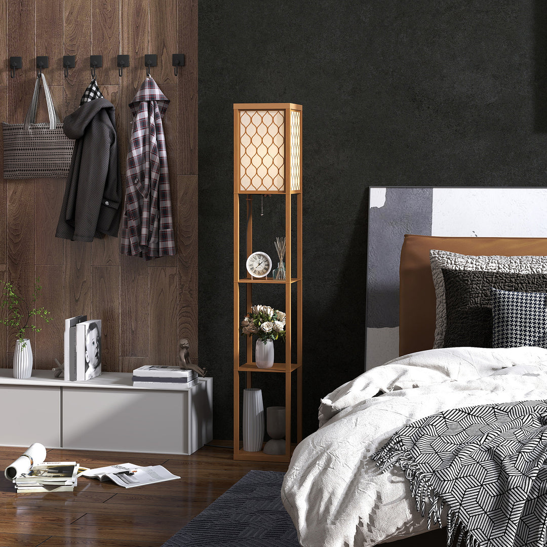 Three-Shelf Standing Lamp - Natural
