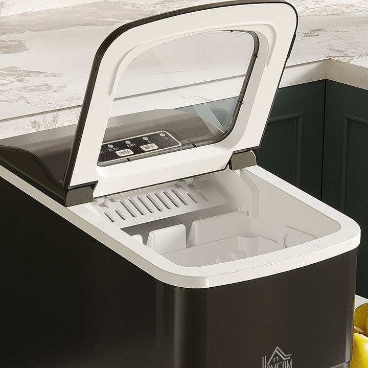 MCL 12kg Countertop Ice Cube Machine, with Scoop - Black