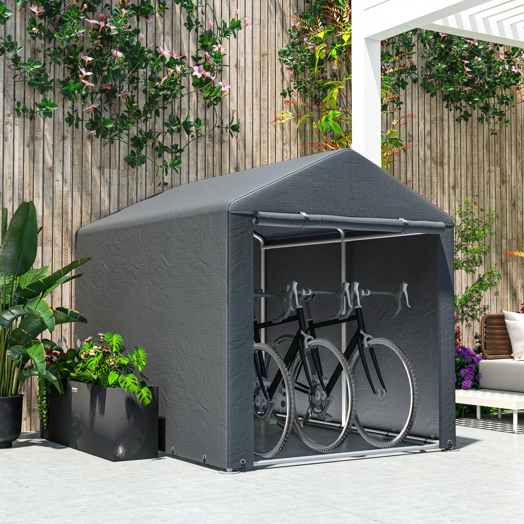 2.2 x 1.6 m Outdoor Storage Tent, with Accessories - Dark Grey