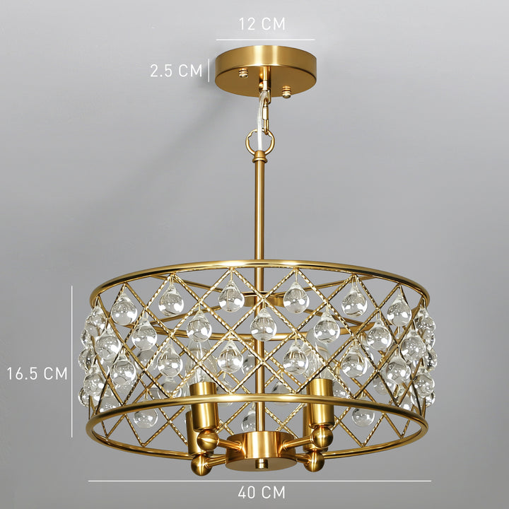 MCL 51 Crystallite Four-Bulb Chandelier - Gold-Tone
