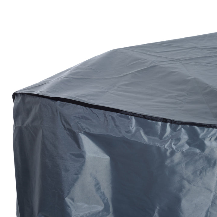 Garden Furniture Cover, Waterproof Windproof 420D Heavy Duty Oxford Fabric Rattan Furniture Cover, Rectangular Outdoor Table Chair Set Cover, 235 x 135 x 94cm