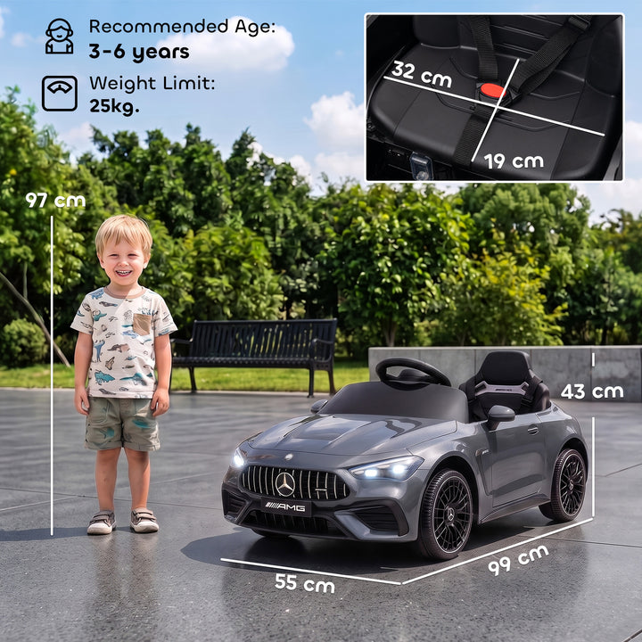 Licensed Mercedes AMG Kids Electric Car, 12V Ride On Car with Dual Mot