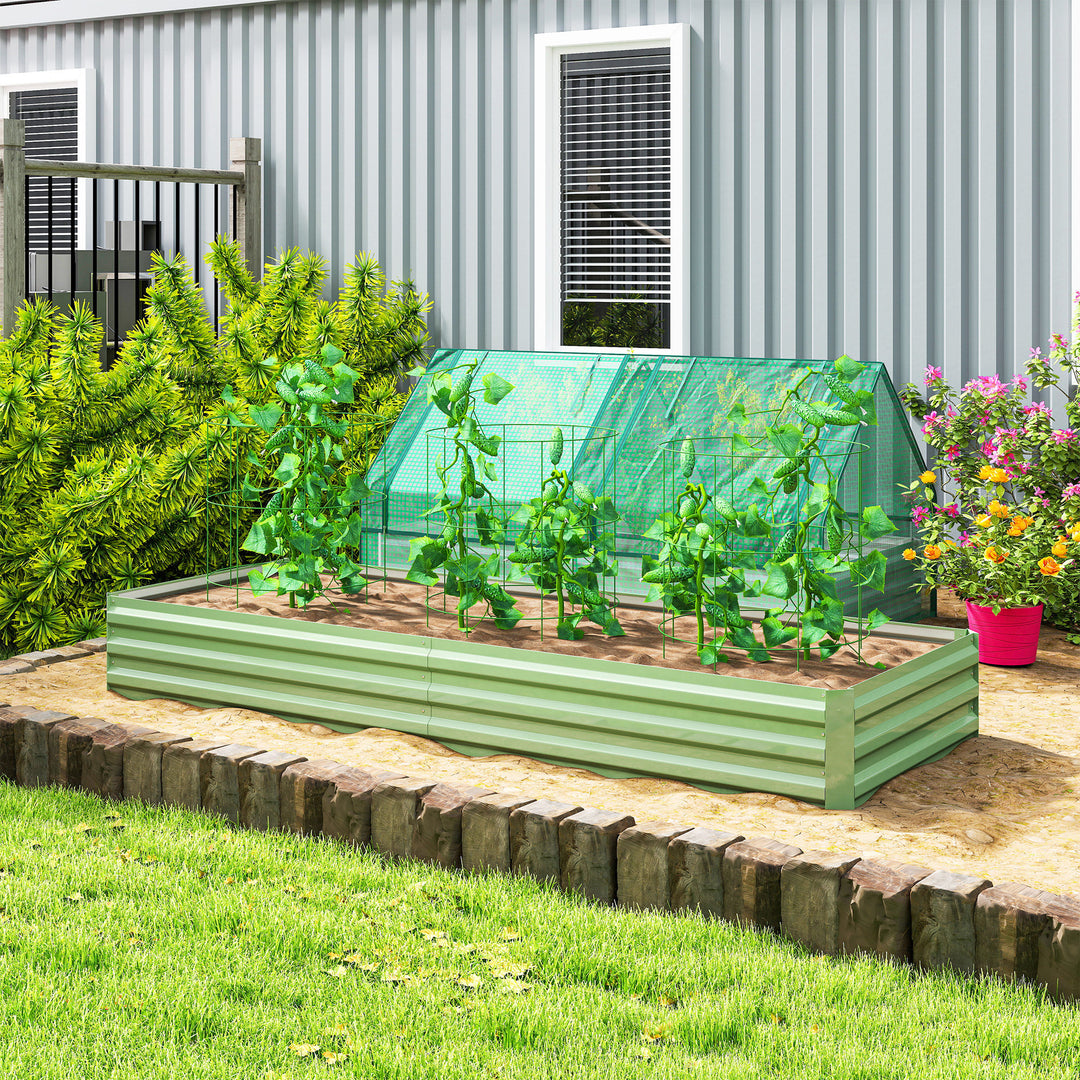 Metal Raised Garden Bed Planter Box Outdoor Planters for Growing Flowe