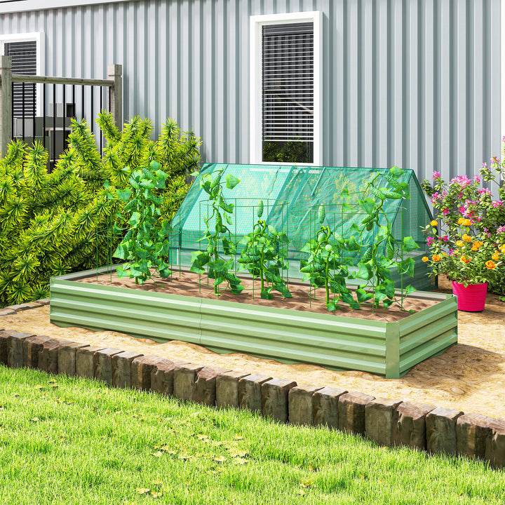 Metal Raised Garden Bed Planter Box Outdoor Planters for Growing Flowe