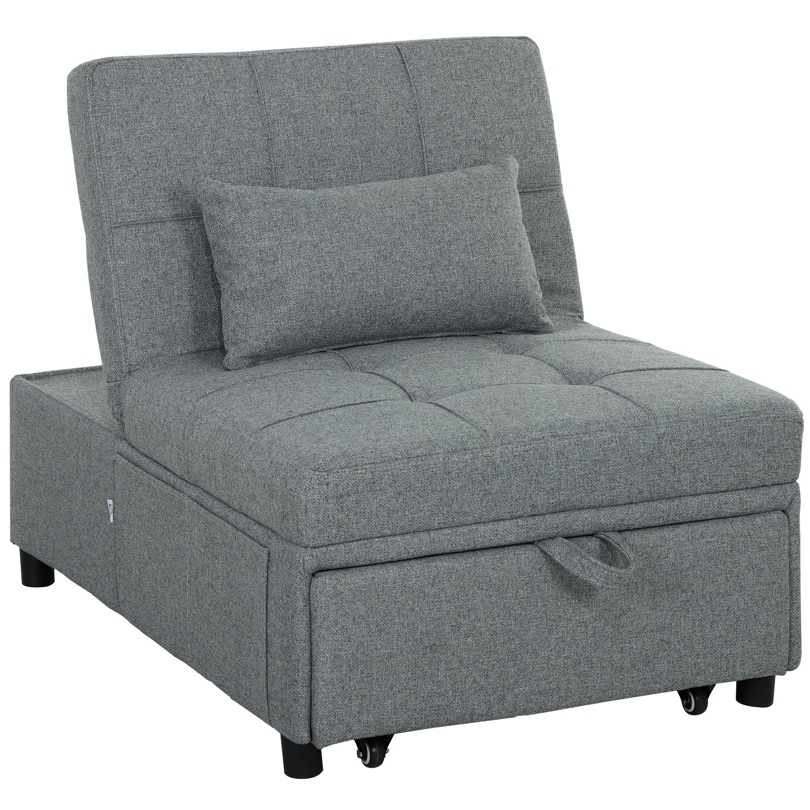 Four-In-One Single Sleeper Chair - Dark Grey
