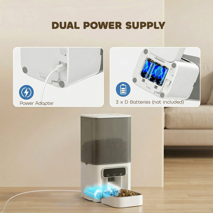 Automatic Cat Feeder, 4.5L WiFi Cat Food Dispenser with Timer, Program