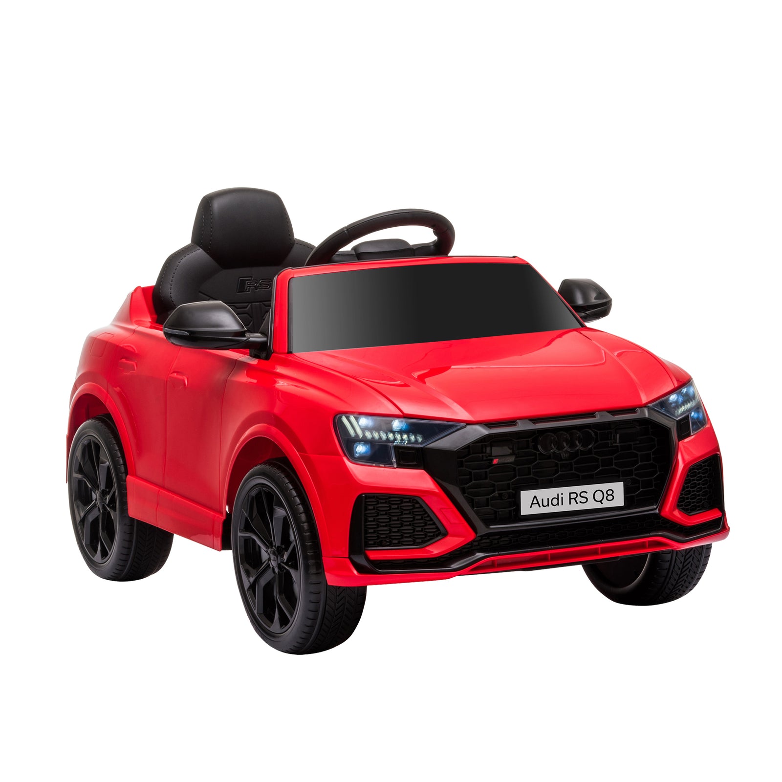 Audi RS Q8 Licensed Electric Car for Kids, 6V Kids' Electric Ride on with Remote Control, 7Ah Big Battery, Lights Bluetooth, Music USB MP3, for 3-5 Years Old, Red