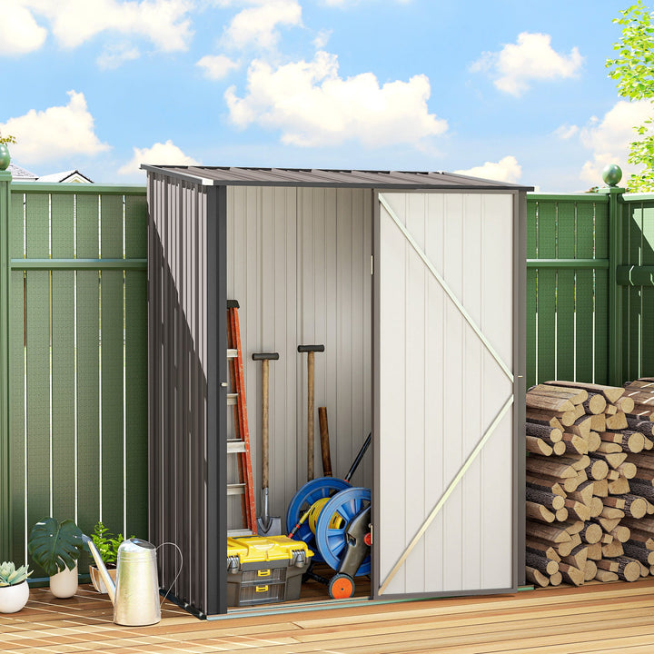 5.3 x 3.1ft Corrugated Steel Garden Shed