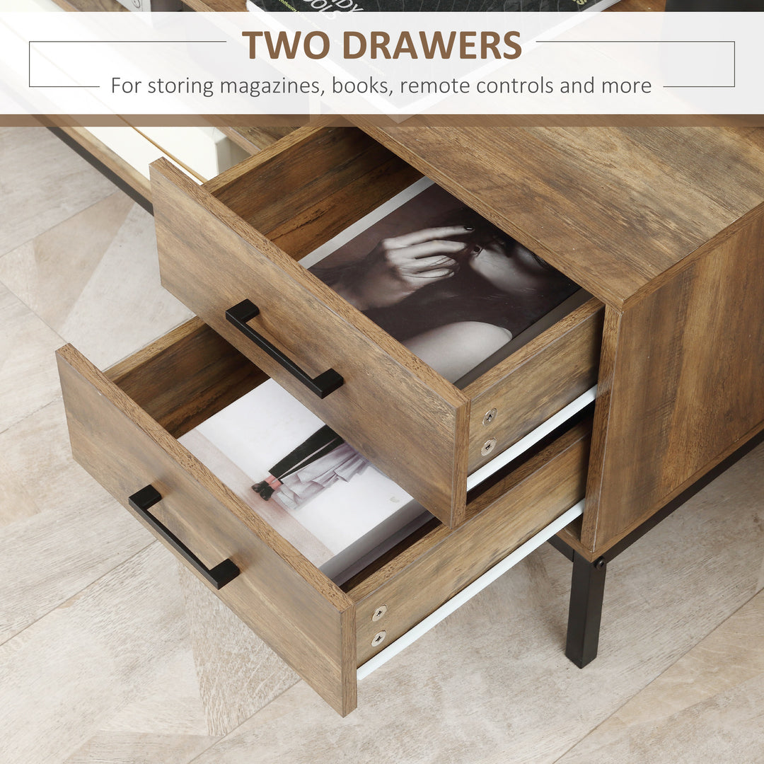 MCL Light Industrial-Style TV Stand Cabinet - Brown/Black