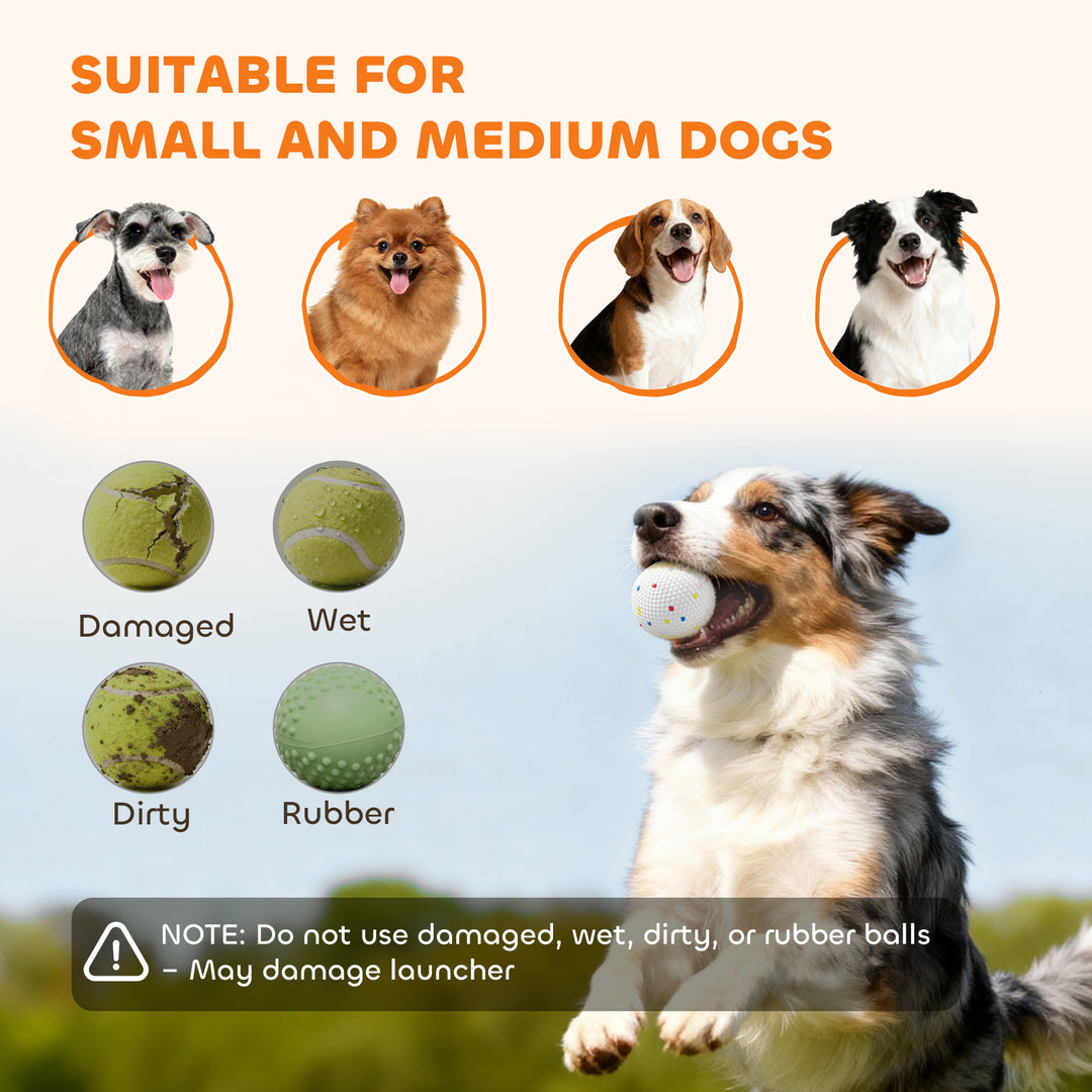 Automatic Dog Ball Launcher with 5 ETPU Balls 2.3", 3 Distance Setting