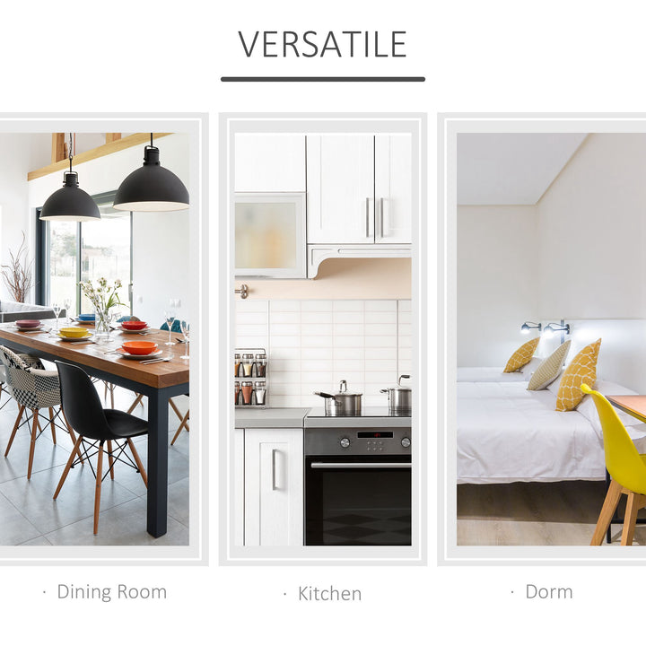 MCL Space-saving Drop Leaf Table, Folding Dining Table for Small Space, Kitchen, Dining Room, White