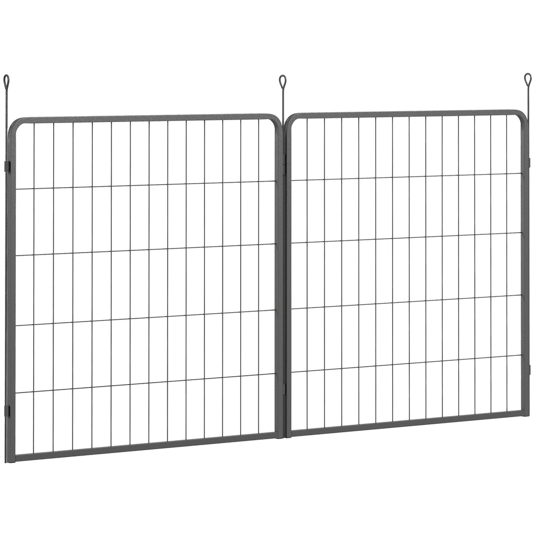 Two-Piece Dog Pen Expansion Pack for Medium Dogs, 80cm Tall Animal Pen with Three Connecting Stakes