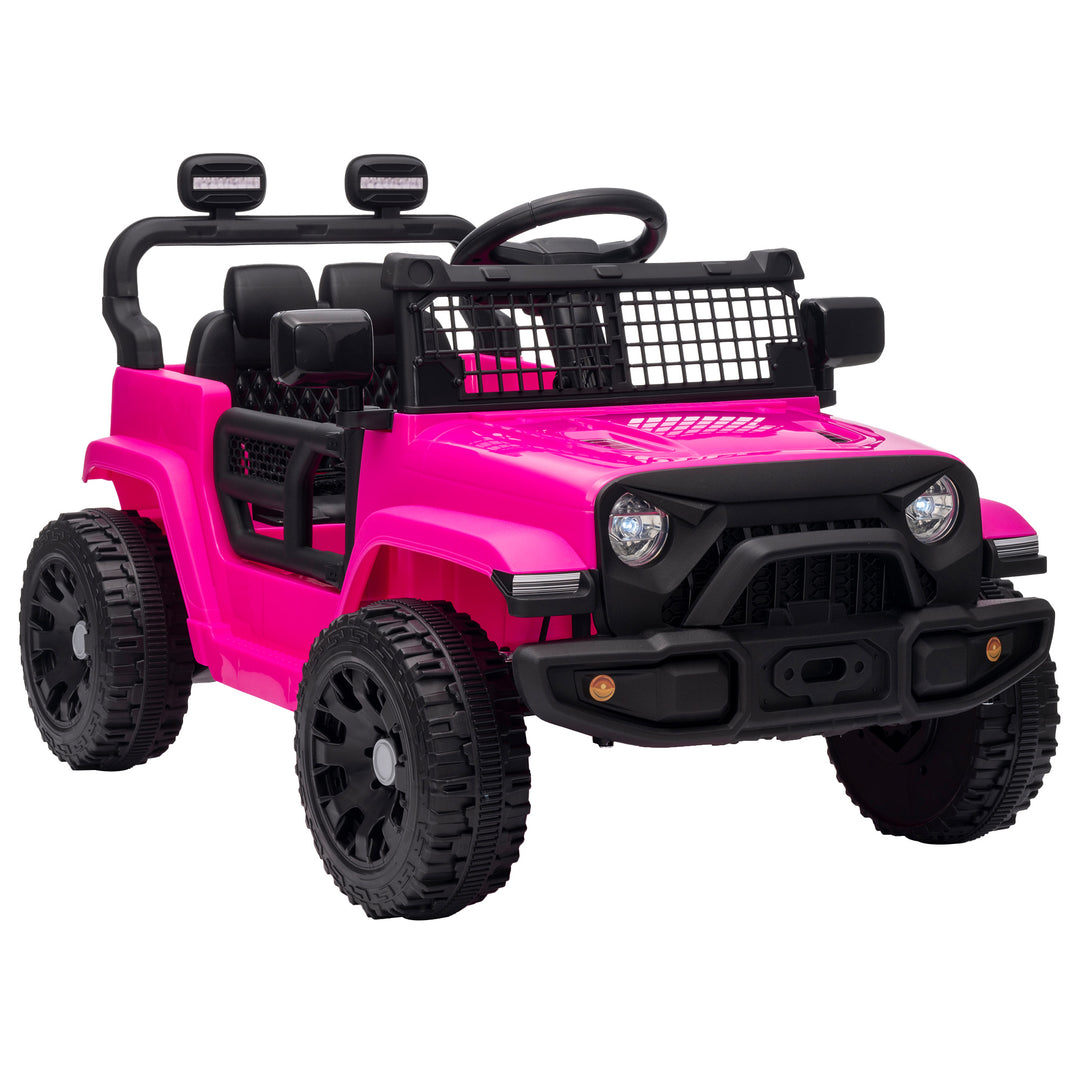 12V Electric Car for Kids with Remote, Dual Motors, Rear Suspension - Pink