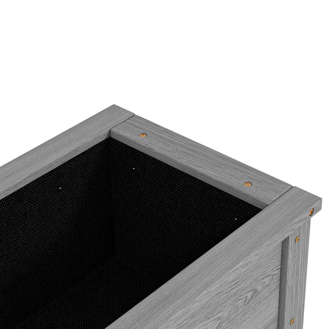 Wooden Raised Garden Bed, Elevated Planter Box with Storage Shelf and 