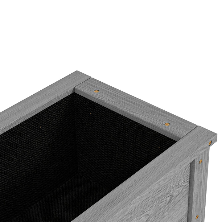 Wooden Raised Garden Bed, Elevated Planter Box with Storage Shelf and 