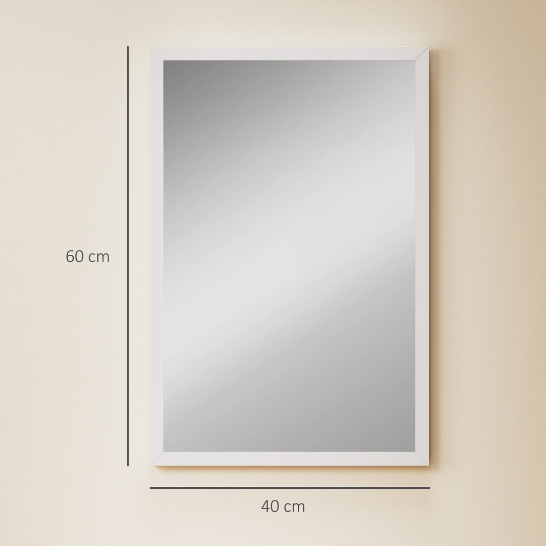 Wall Bathroom Mirror, 60 x 40 cm Wall-Mounted Mirror for Living Room, 