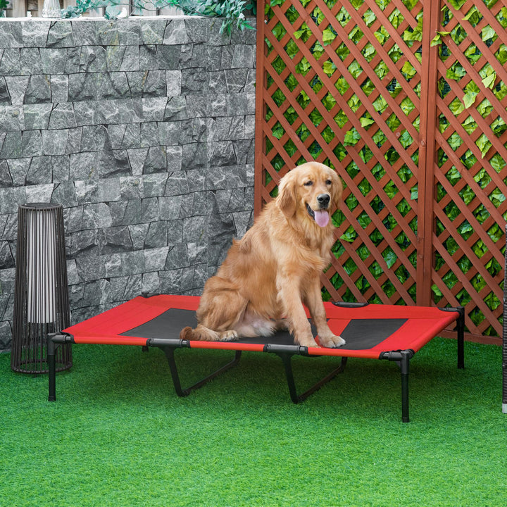 PawHut Elevated Dog Bed, Cooling Pet Cot with Breathable Mesh, Indoor & Outdoor, X