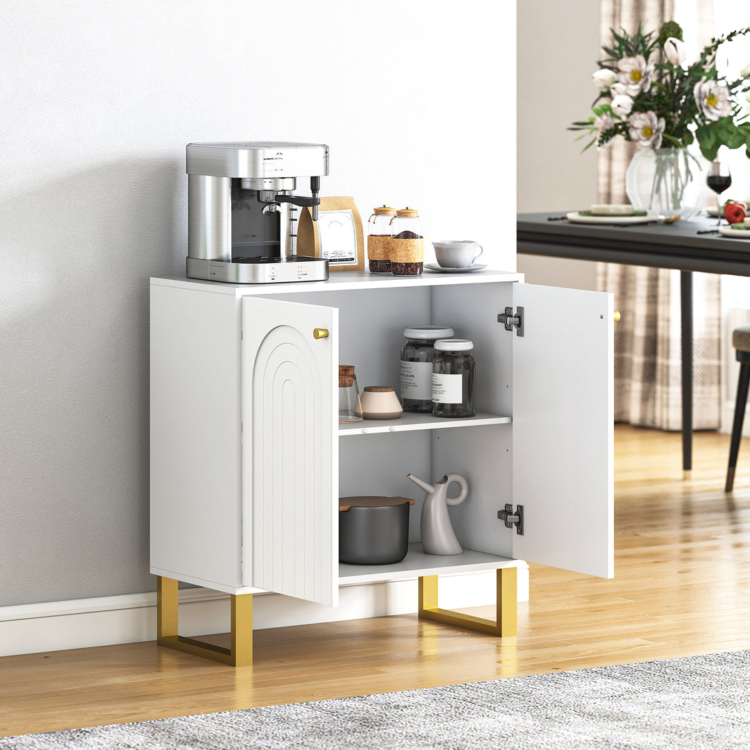 2-Door Sideboard Storage Cabinet - White