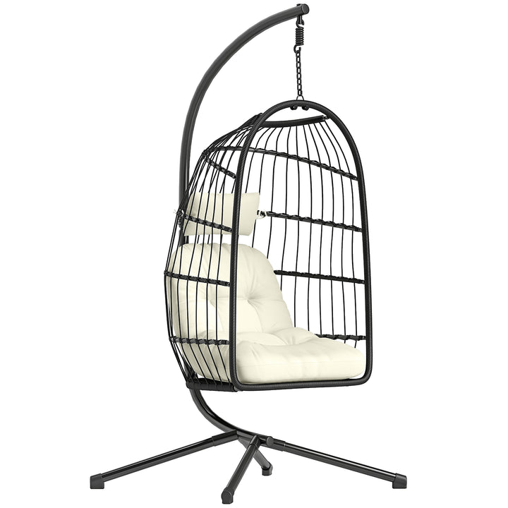 Hanging Egg Chair, Indoor Outdoor Hammock Swing Chair with Stand, Safe