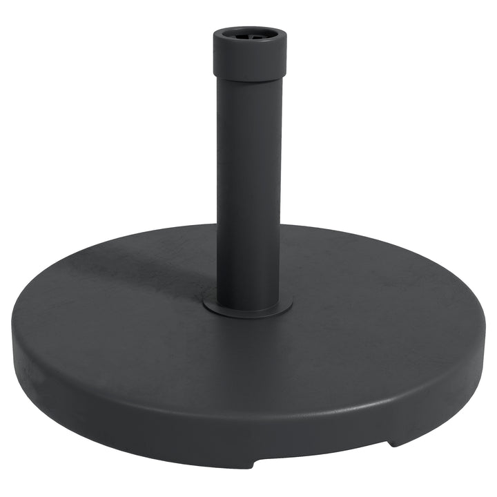15kg Concrete Umbrella Parasol Base with Rattan Effect 46.5cm Dia Heavy Duty Parasol Stand for Outdoor Patio Umbrella