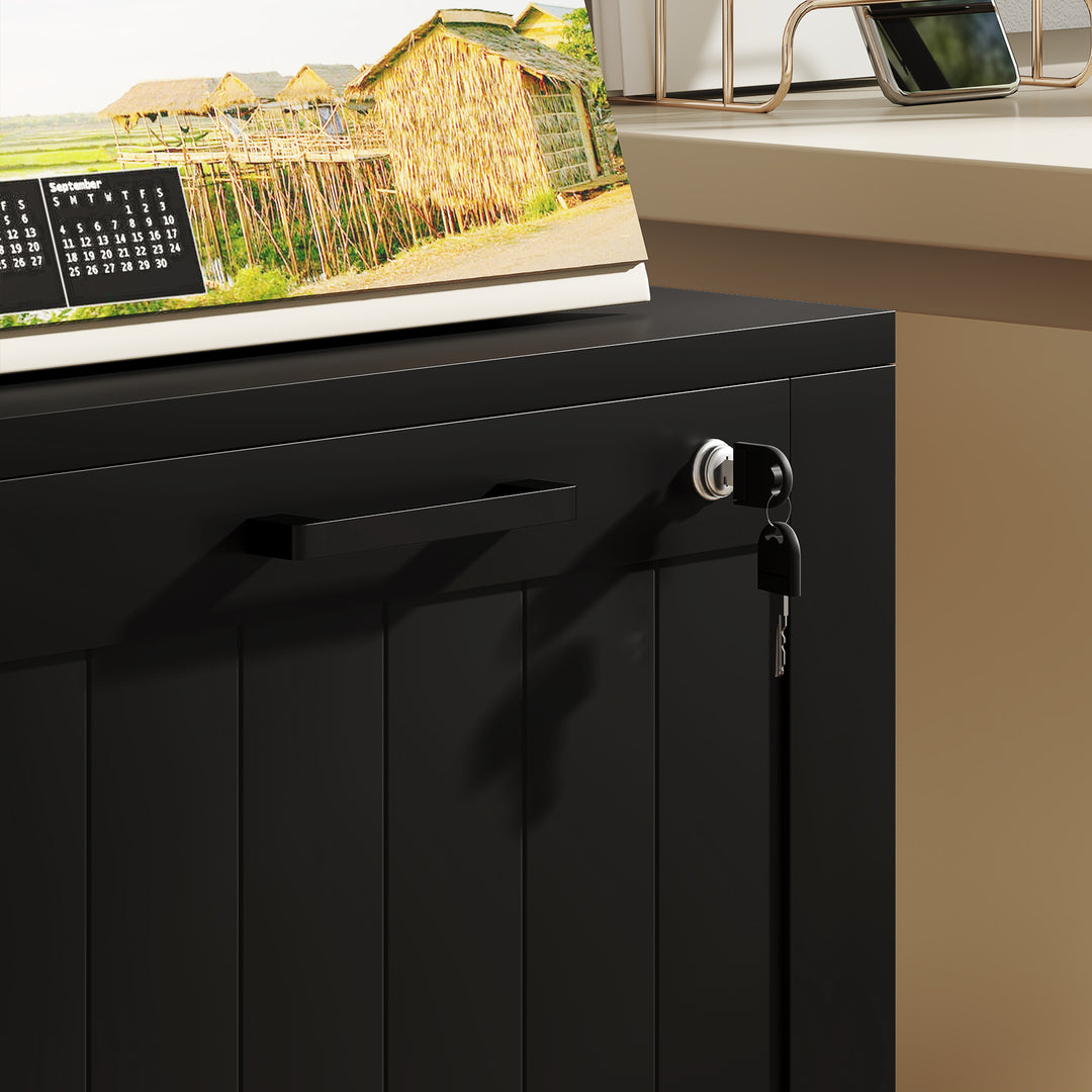 2 Drawer Filing Cabinet with Lock, Office Storage Cabinet with Adjusta