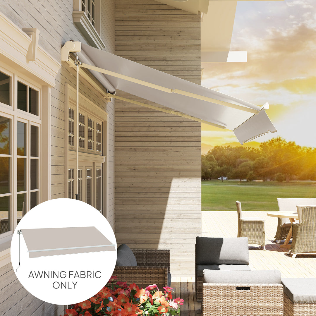 Awning Replacement Canopy, Water Resistant UPF 50+ Sun Shade Cover for 3 x 2.5 m Garden Awning (Fabric Only), Cream White