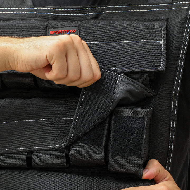 15KG Adjustable Weighted Vest, Running Weight Vest, with 30 Metal Weights, Reflective Strips, for Running, Exercise