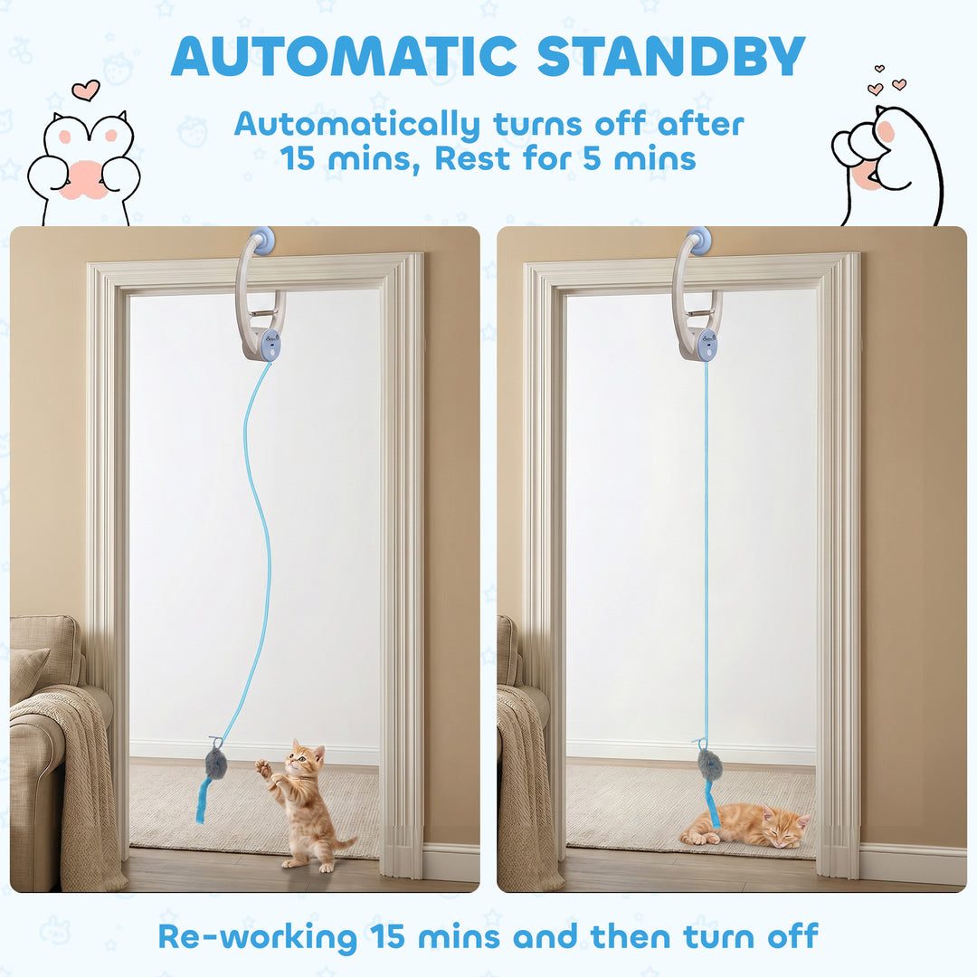 Interactive Cat Toys for Indoor Kittens &amp; Adult USB Rechargeable Door 