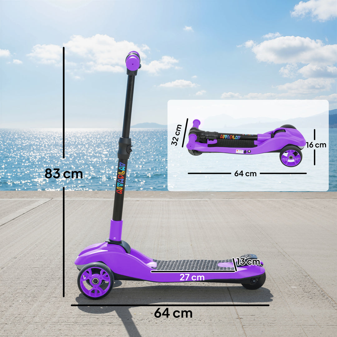 Three-Wheel Foldable Electric Scooter for Kids Aged 6-10 Years