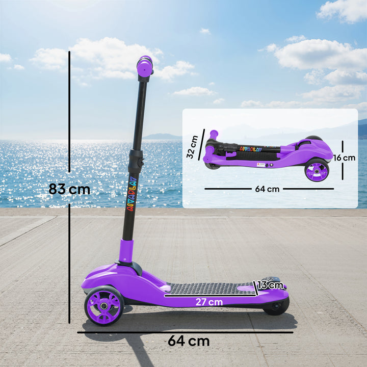 Three-Wheel Foldable Electric Scooter for Kids Aged 6-10 Years