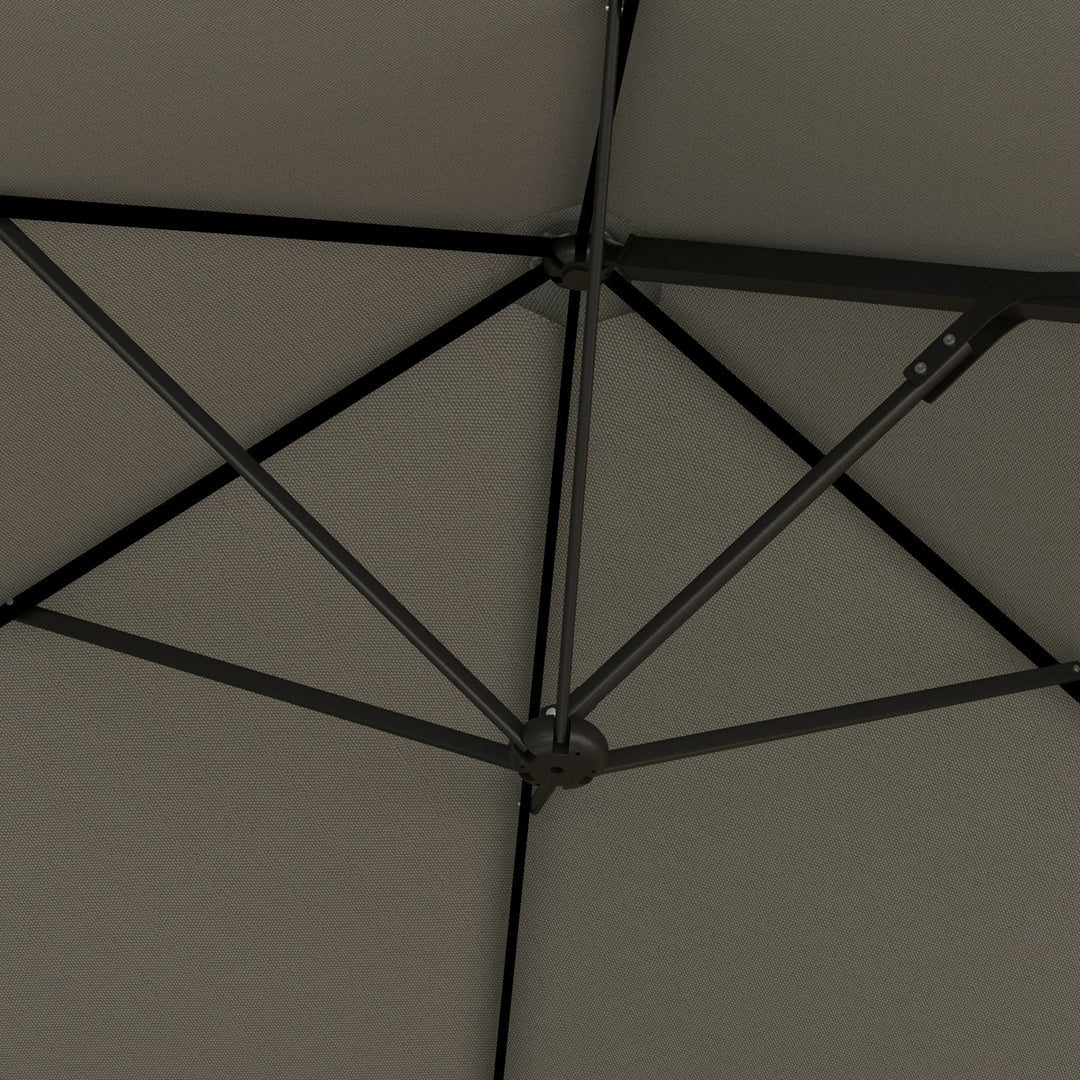 2.5m Rotating Cantilever Parasol - Light Grey